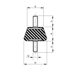 Kit 4 silent-blocs climatisation antivibration charge maxi 140kg