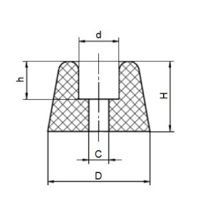 Butée conique DBF ∅24X10MM 55SHA