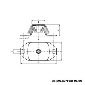 Support marin SM1-55 M12 charge maxi 65kg